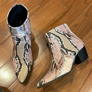 Snakeskin Booties